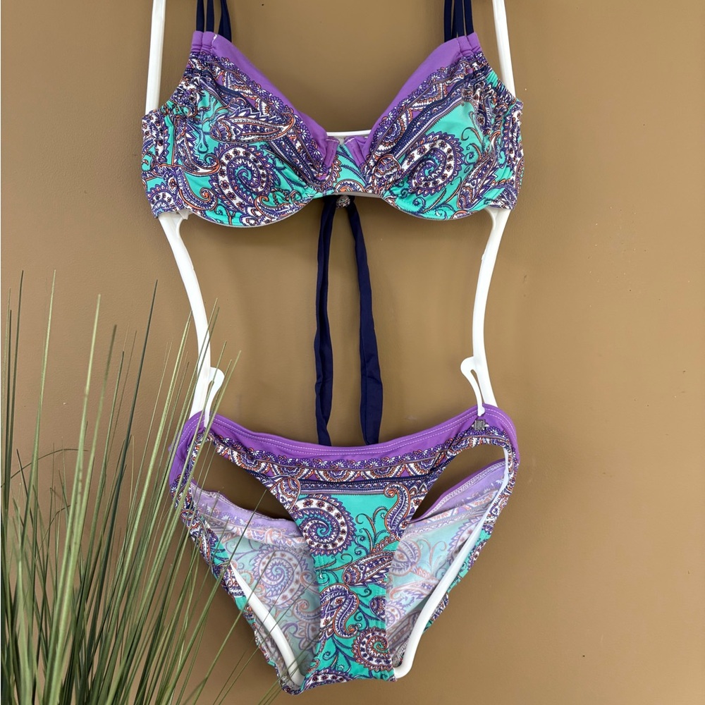 Victoria's Secret Purple and Blue Paisley Bikini